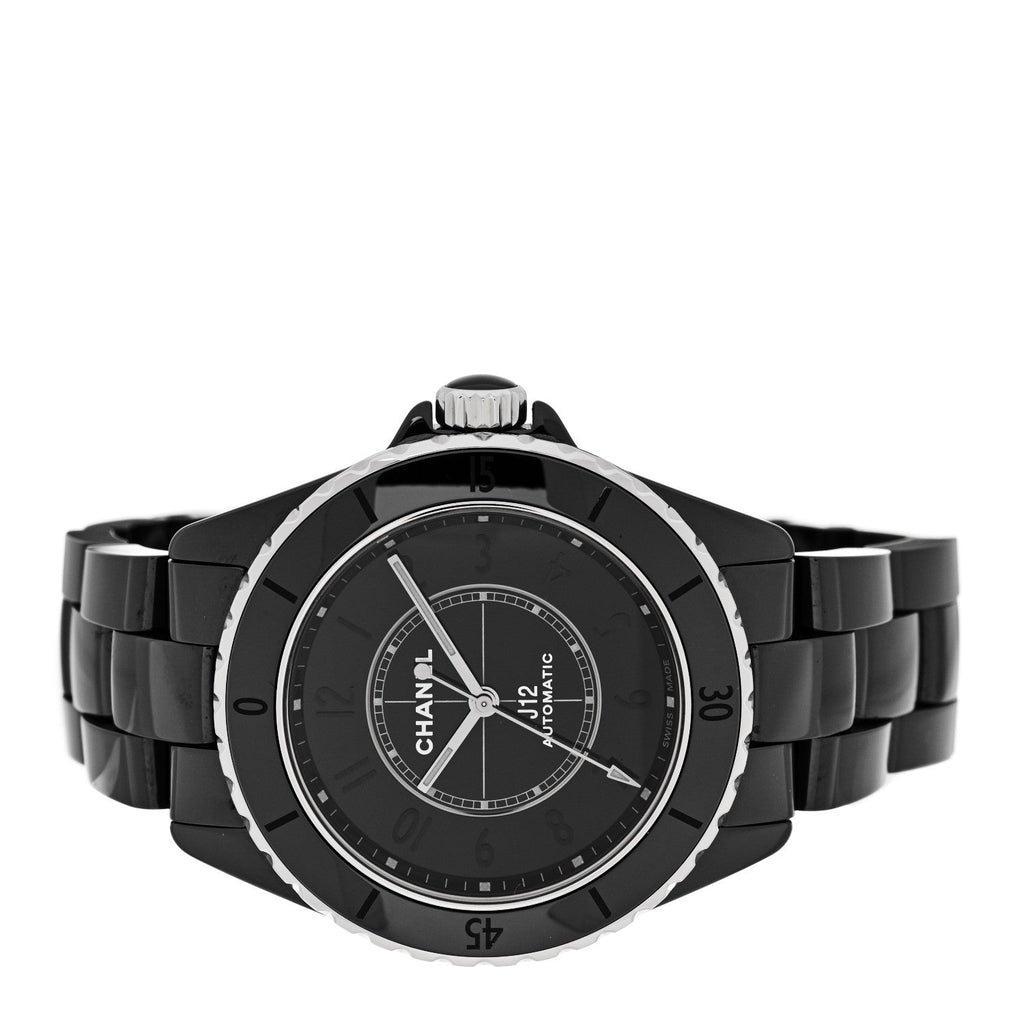 Chanel Stainless Steel Ceramic 38mm J12 Phantom Watch Black