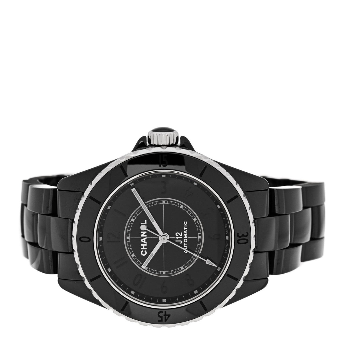 Chanel Stainless Steel Ceramic 38mm J12 Phantom Watch Black