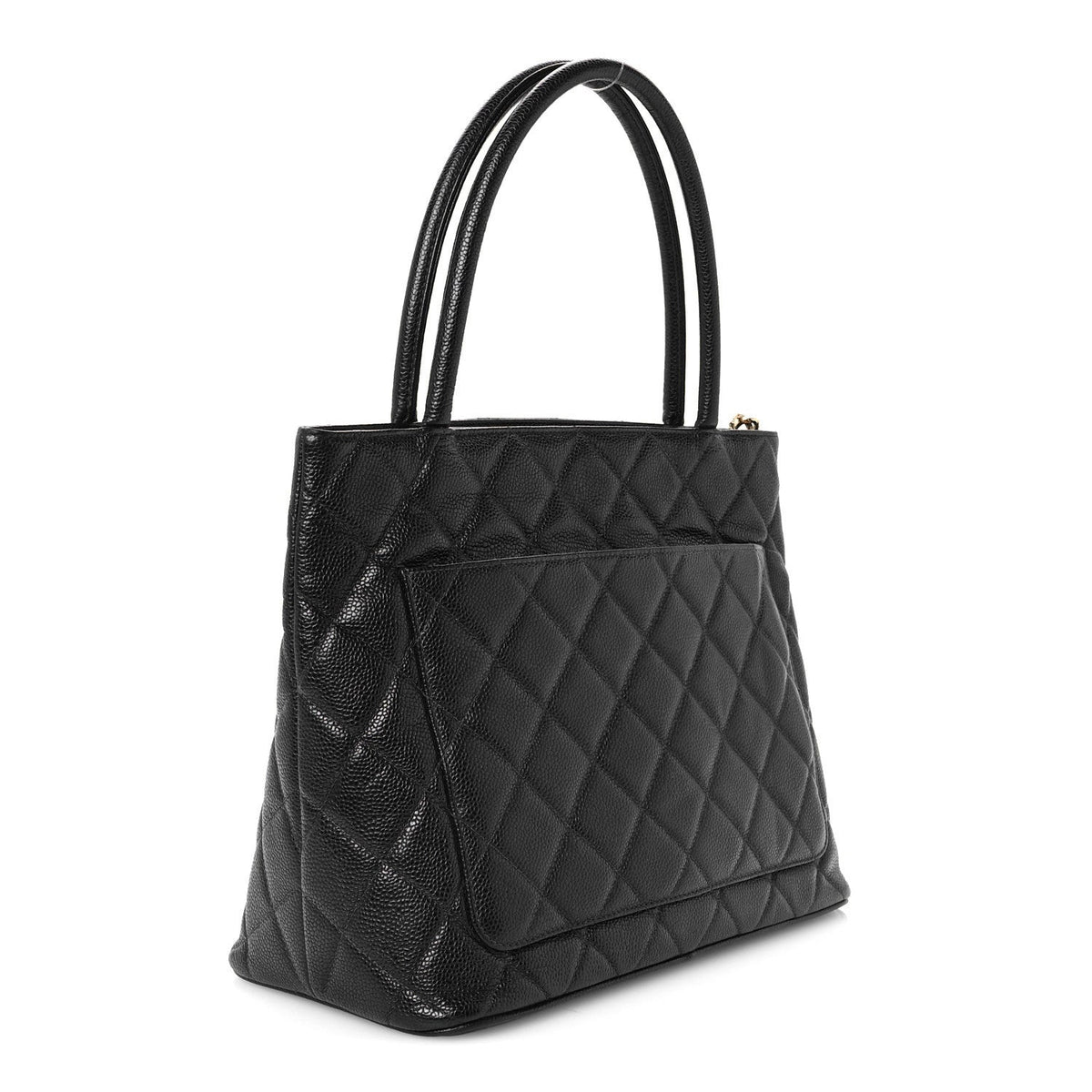 Quilted Caviar Tote Bag