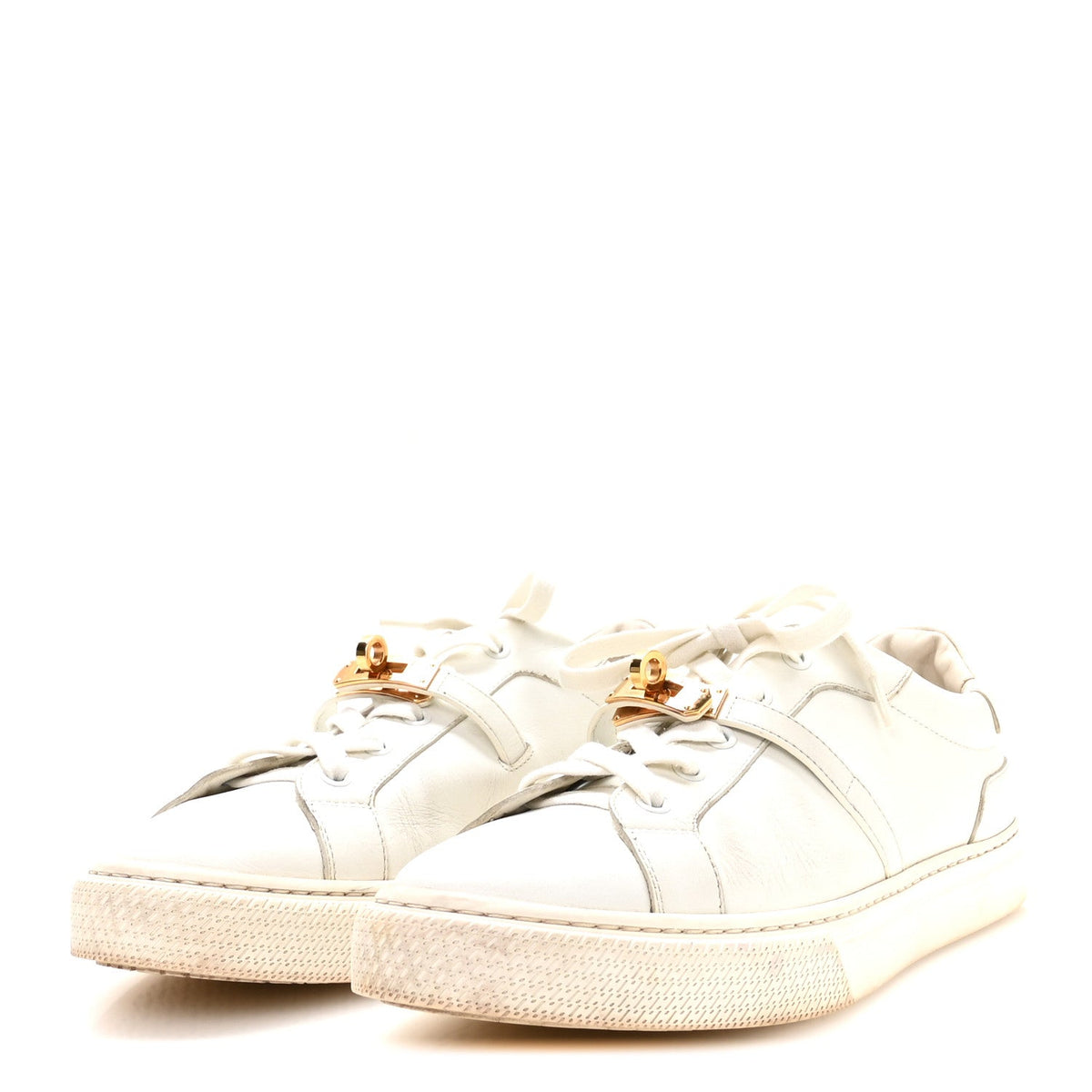 Hermès Calfskin Women's Day Sneakers 40 White