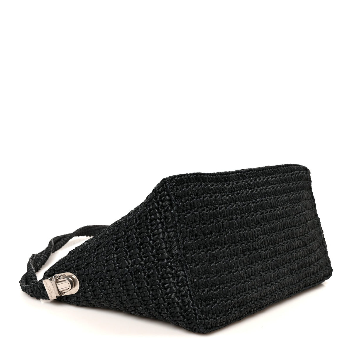 Saint Laurent Raffia Le Crossbody Bag Black