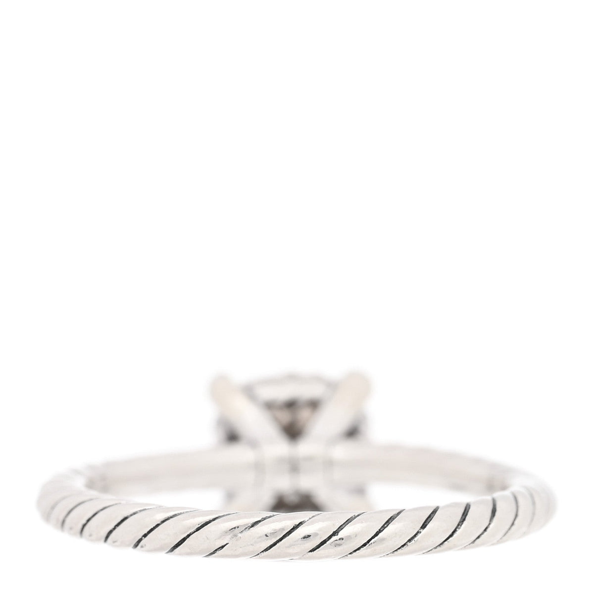 Sterling Silver Diamond 7mm Petite Chatelaine Pave Ring 51 5.75