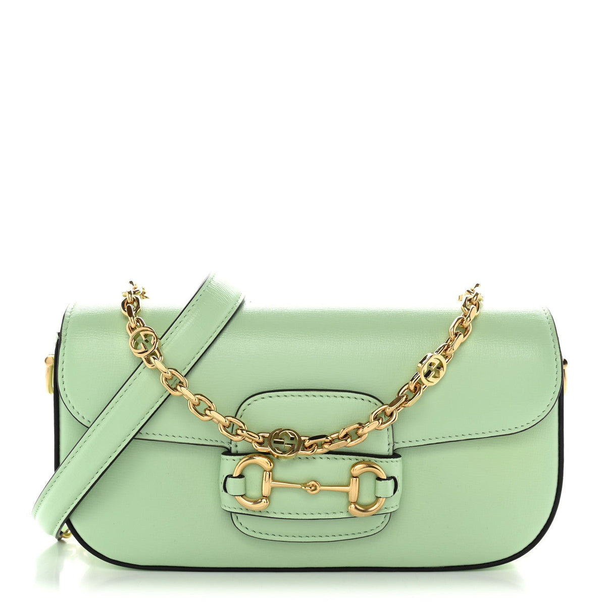 Small Calfskin Shoulder Bag - Light Green