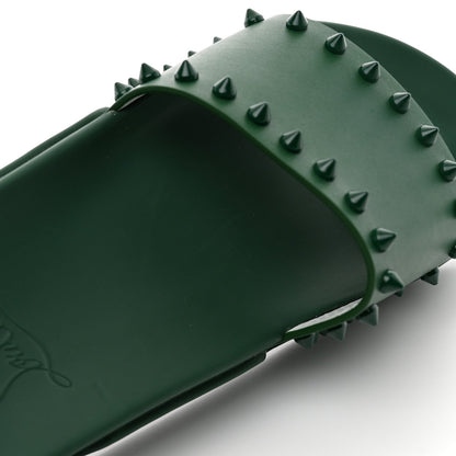 Christian Louboutin Calfskin Women's Pool Fun Slide Sandals 35 Green