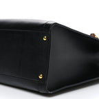 Gucci Calfskin Medium Diana Tote Bag Black Yellow Fluo