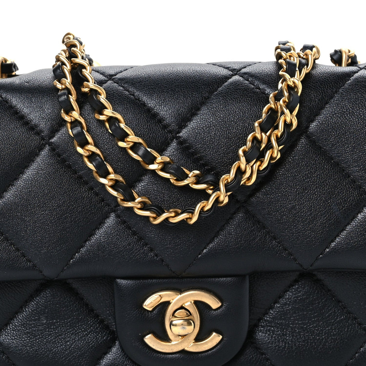 Mini Quilted Lambskin Flap Shoulder Bag