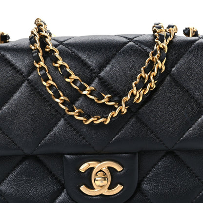 Mini Quilted Lambskin Flap Shoulder Bag
