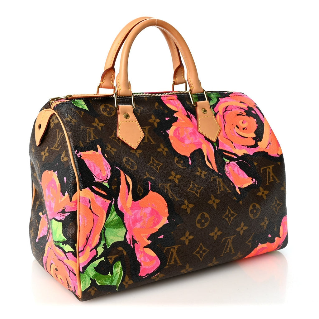 Louis Vuitton Monogram Roses Speedy 30 Brown