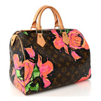 Louis Vuitton Monogram Roses Speedy 30 Brown