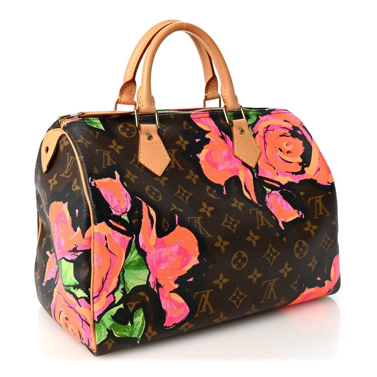 Louis Vuitton Monogram Roses Speedy 30 Brown
