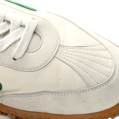 Hermes Nappa Suede Goatskin Jet Men's Sneakers White Vert Jungle