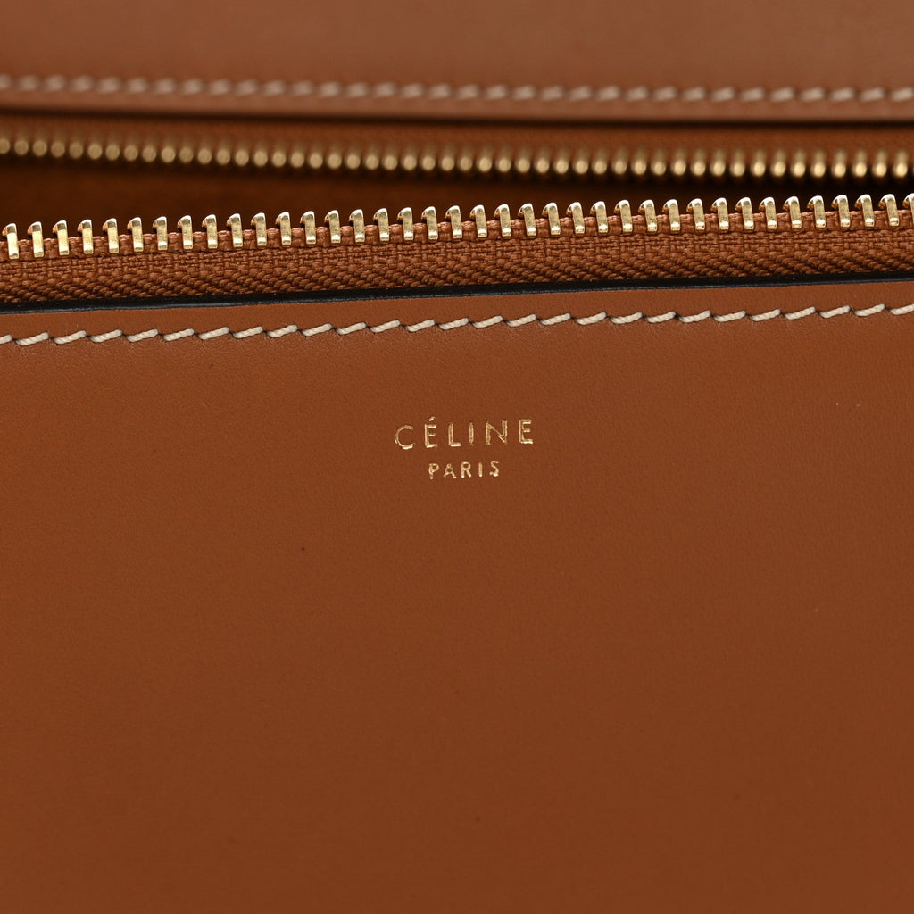 Celine Smooth Calfskin Medium Edge Shoulder Bag Camel