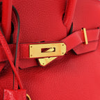 Hermes Togo Birkin 30 Rouge Casaque