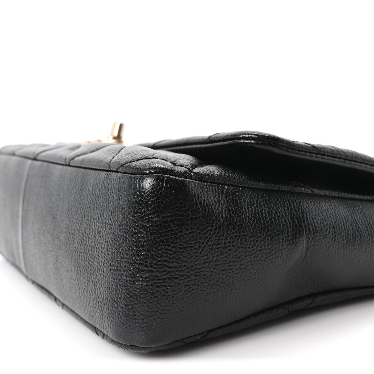 Large Quilted Caviar Flap Shoulder Bag