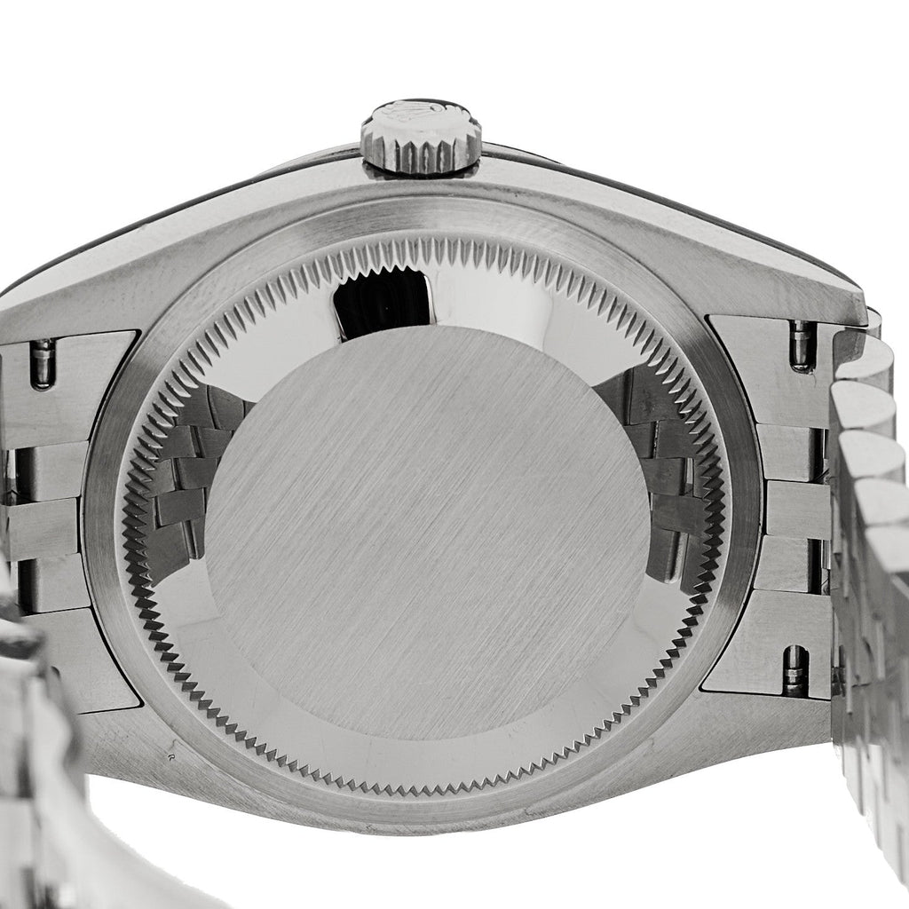 Rolex Stainless Steel 18K White Gold 36mm Datejust Watch White 126234