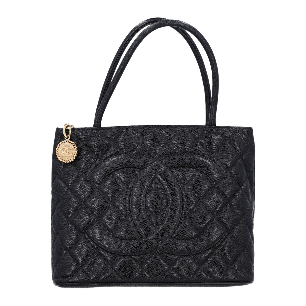 Quilted Caviar Tote Bag