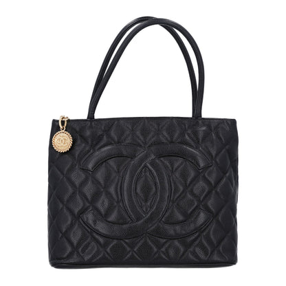 Quilted Caviar Tote Bag