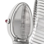 Bulgari Stainless Steel 35mm Serpenti Tubogas Quartz Watch Silver