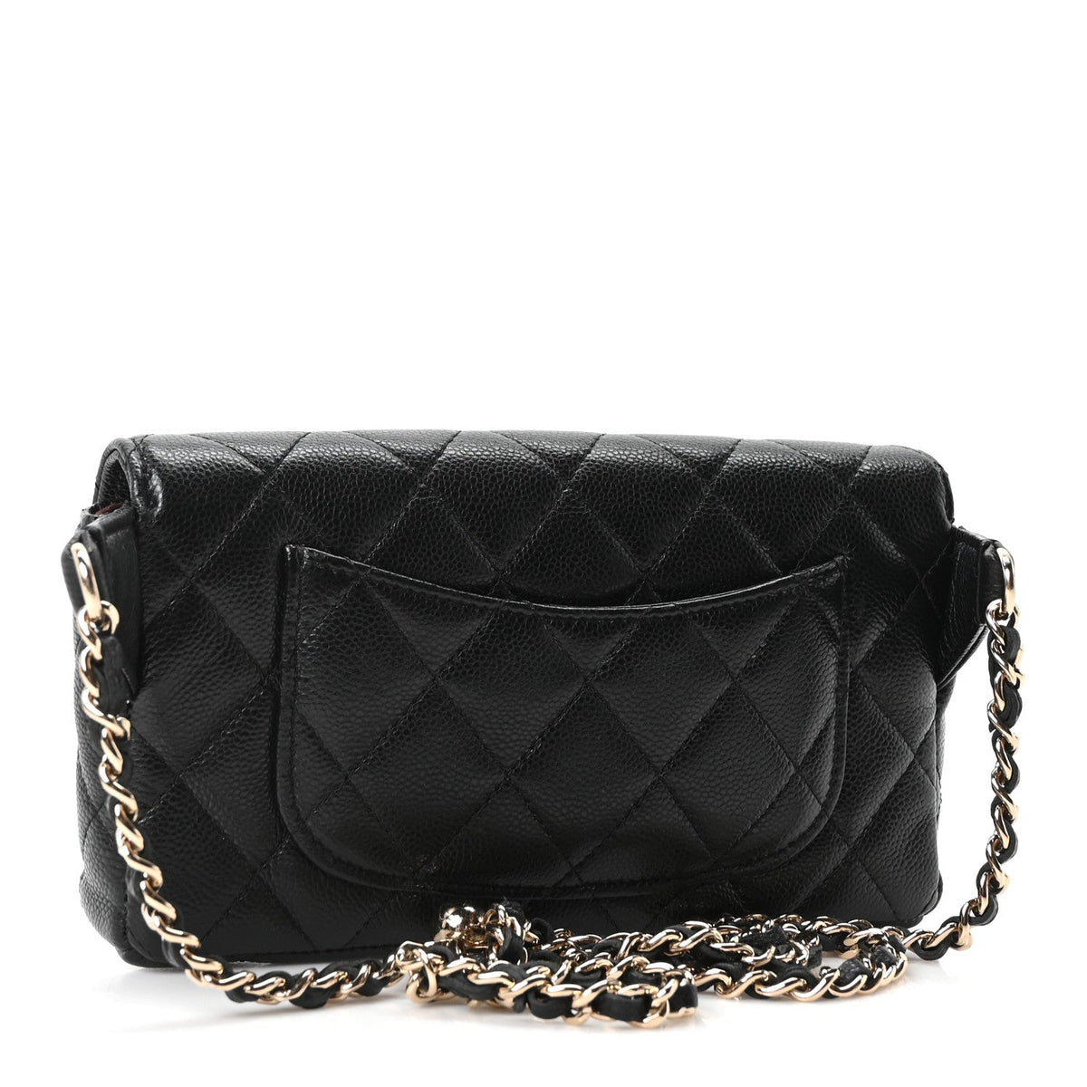 Quilted Caviar Flap Shoulder Bag
