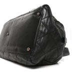Chanel Lambskin Cloudy Bundle Bowler Bag Black