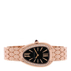 Bulgari 18K Rose Gold Diamond 33mm Serpenti Seduttori Quartz Watch
