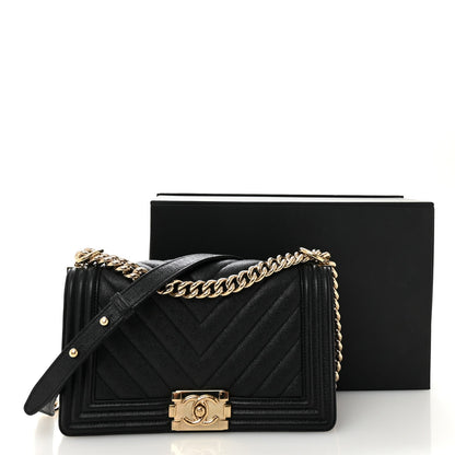 Medium Quilted Caviar Flap Shoulder Bag