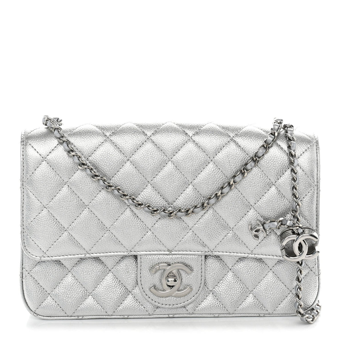 Medium Quilted Caviar Flap Shoulder Bag