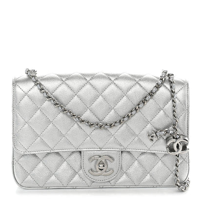 Medium Quilted Caviar Flap Shoulder Bag