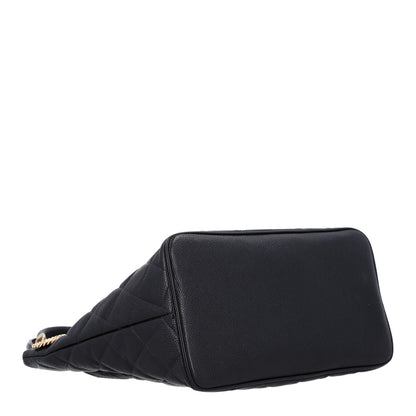 Quilted Caviar Tote Bag