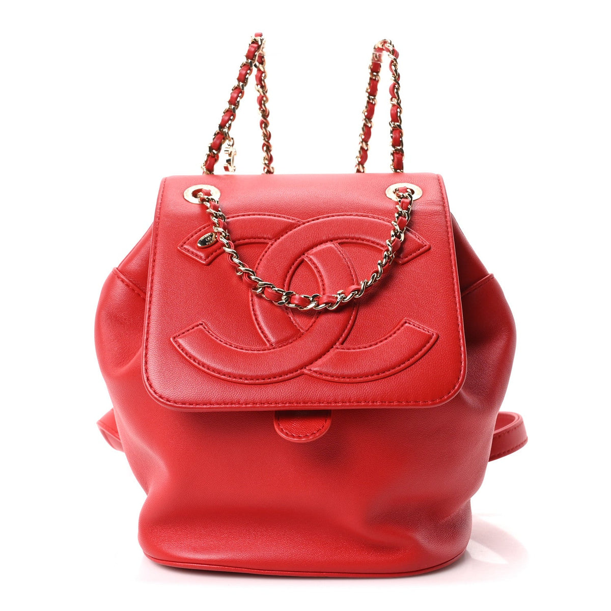 Lambskin Backpack - Red