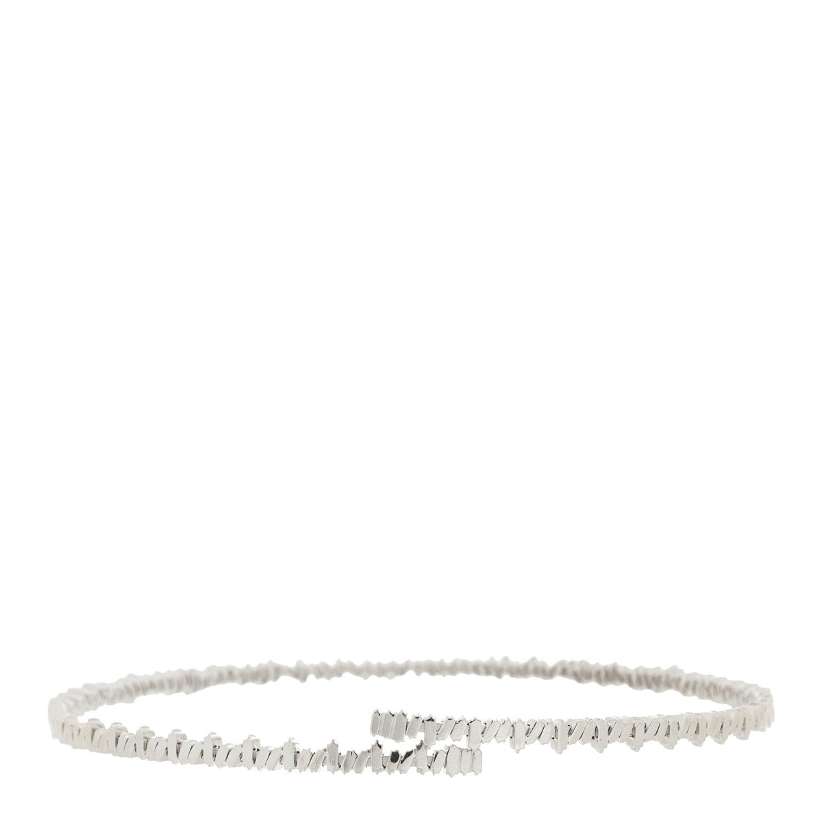 Suzanne Kalan18K White Gold Diamond Classic Half Baguette Choker Necklace