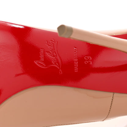 Christian Louboutin Patent Women's So Kate 120 Pumps 39 Nude