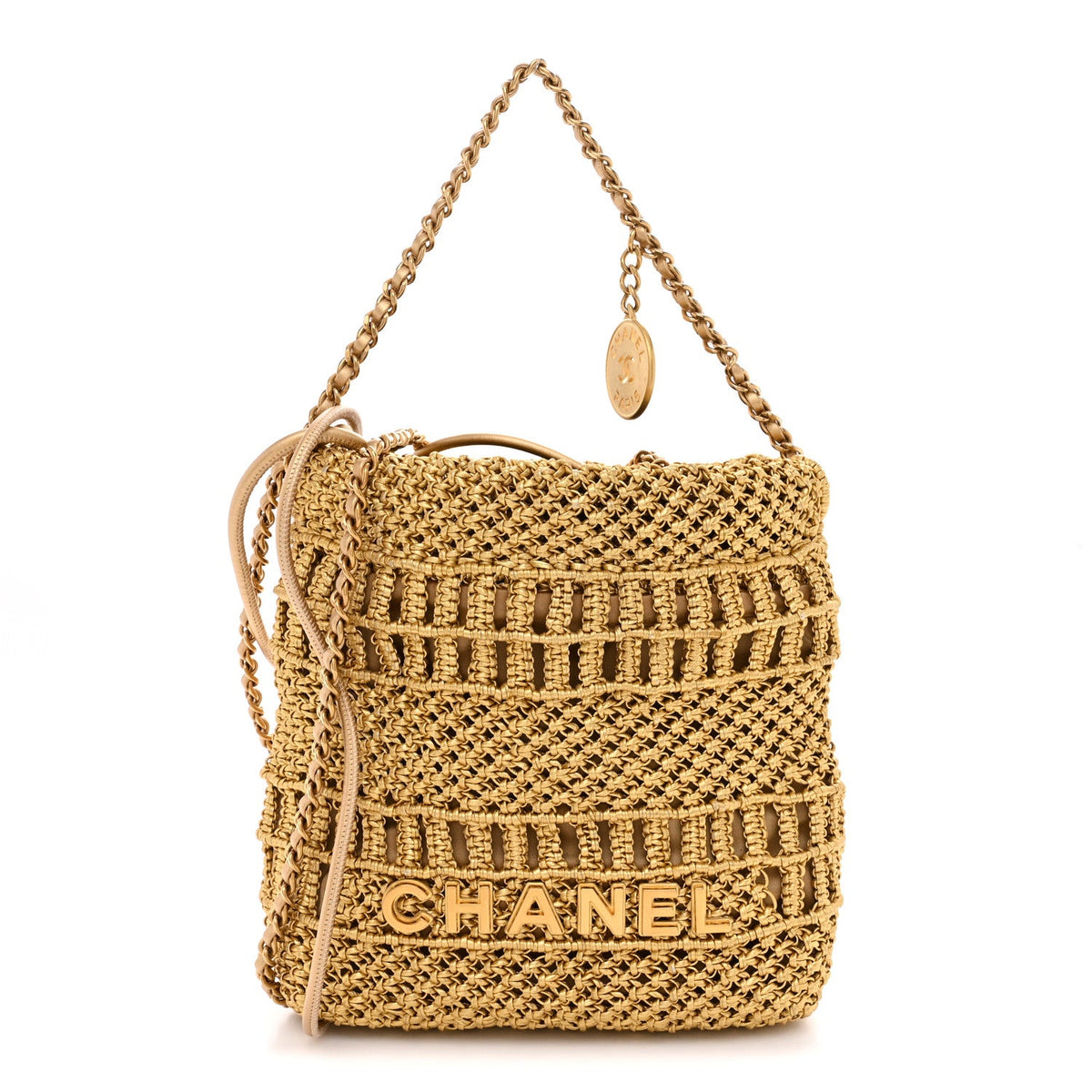 Mini Calfskin Handbag - Gold