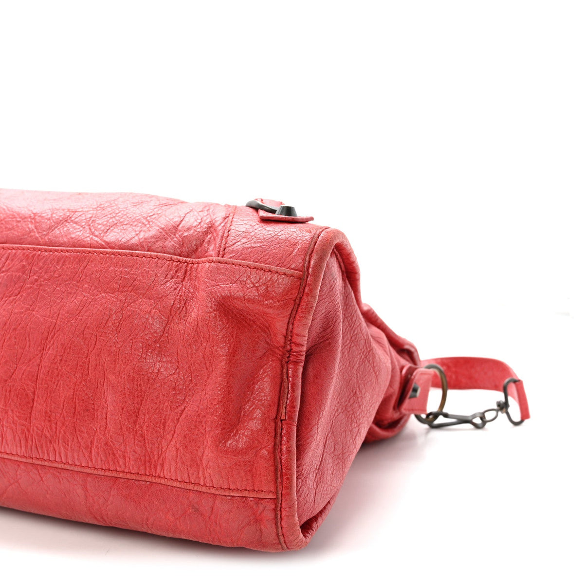 Agneau Classic Hardware City Rouge Coque Handbag