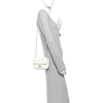 Mini Quilted Lambskin Flap Shoulder Bag