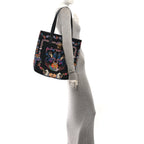 Versace Canvas Underwater Medusa Tote Black Multicolor