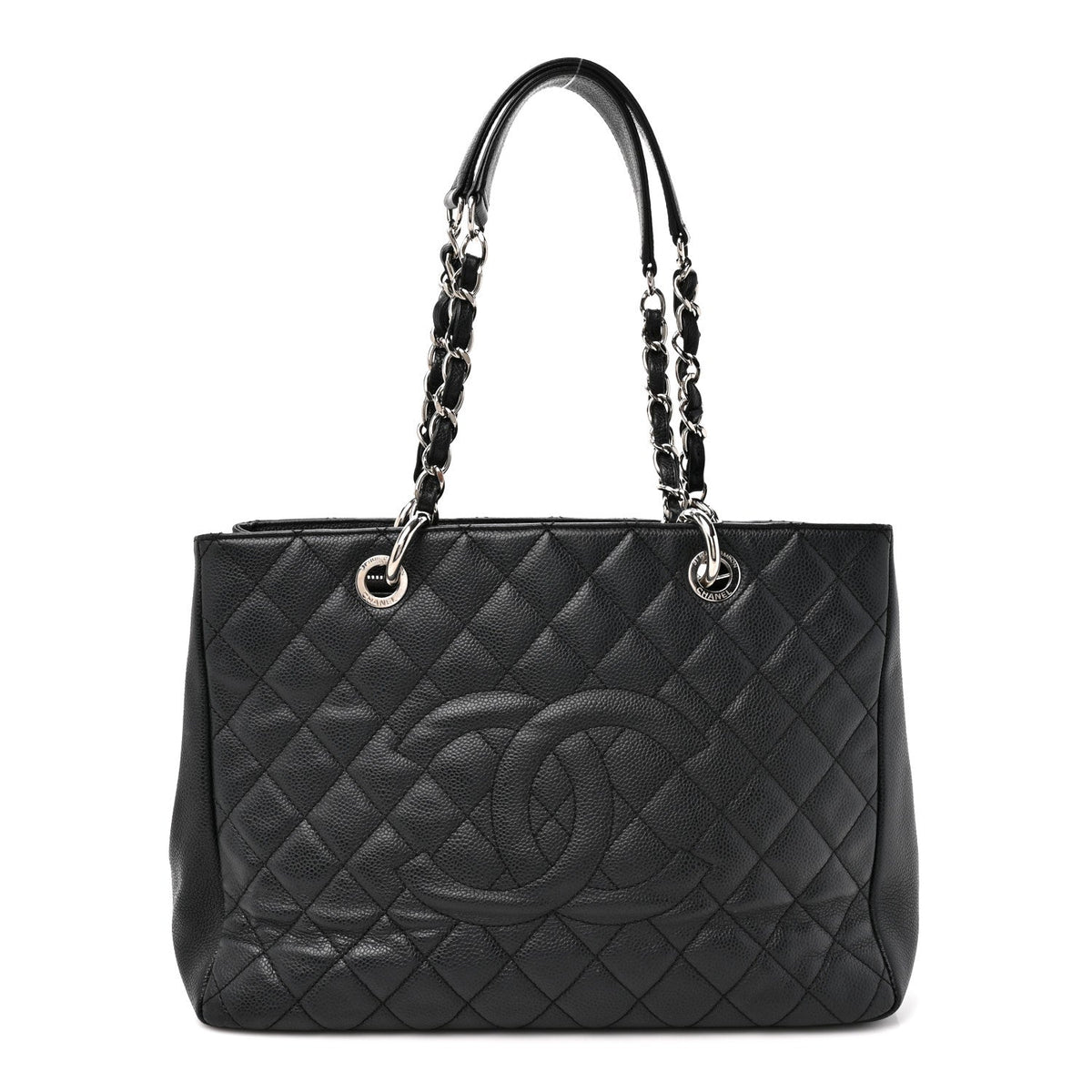 Quilted Caviar Tote Bag