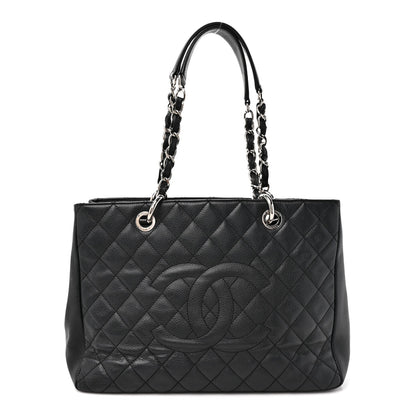 Quilted Caviar Tote Bag