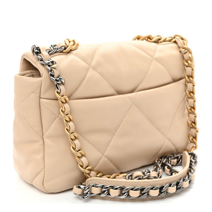 Medium Quilted Lambskin Flap Shoulder Bag