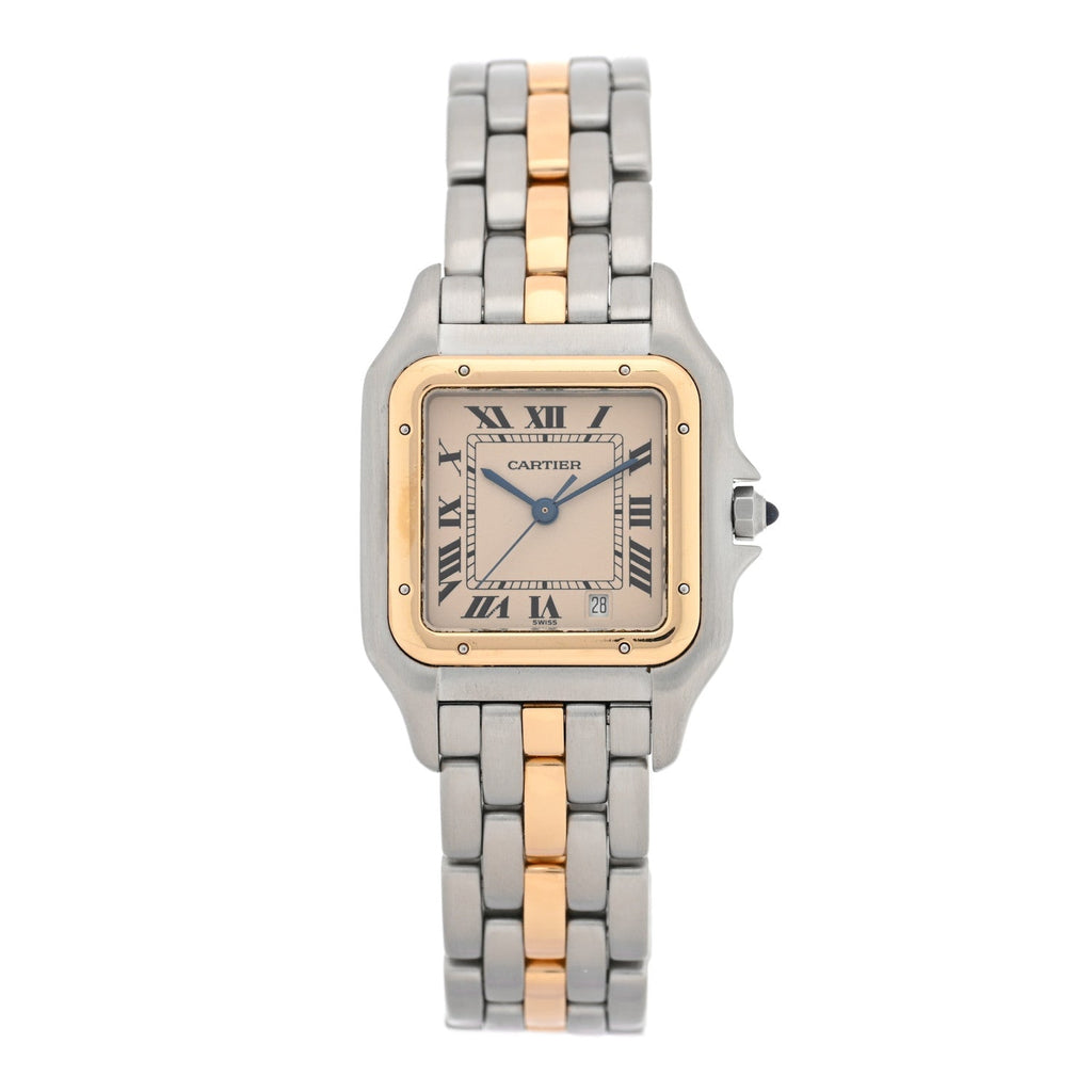 Cartier Stainless Steel 18K Yellow Gold 27mm Panthere Quartz Watch