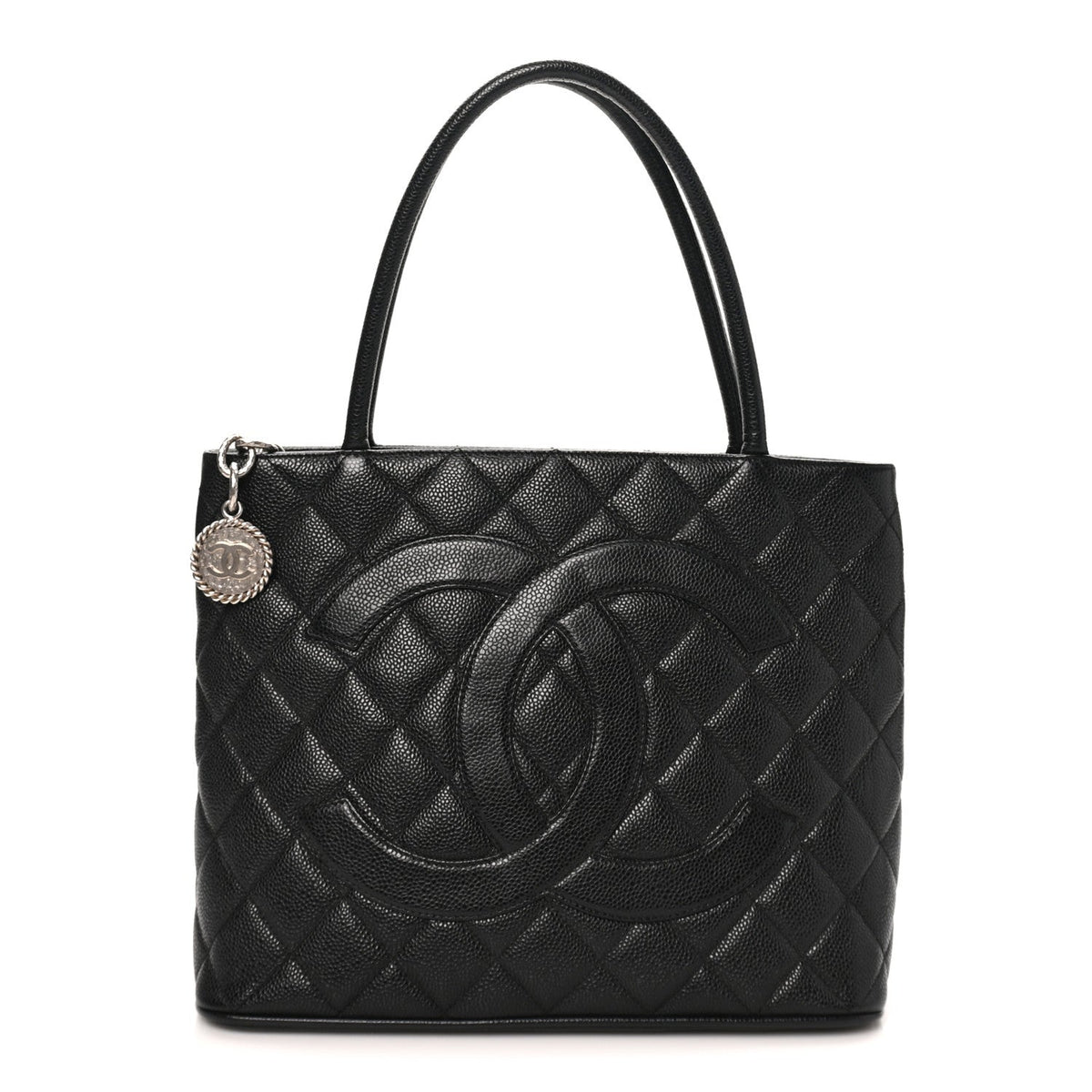 Quilted Caviar Tote Bag
