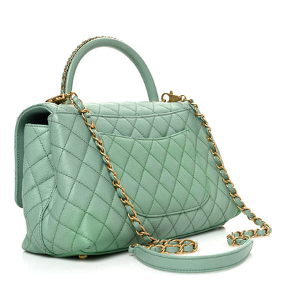 Small Quilted Caviar Flap Shoulder Bag