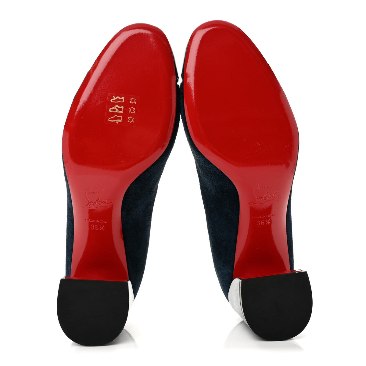 Christian Louboutin Suede Nappa Women's Miss Duvette 55mm Pumps 36.5 Marine