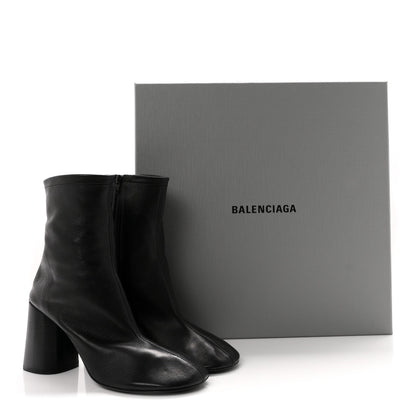 Balenciaga Shiny Soft Sheepskin Glove 8cm Women's Ankle Boots Black