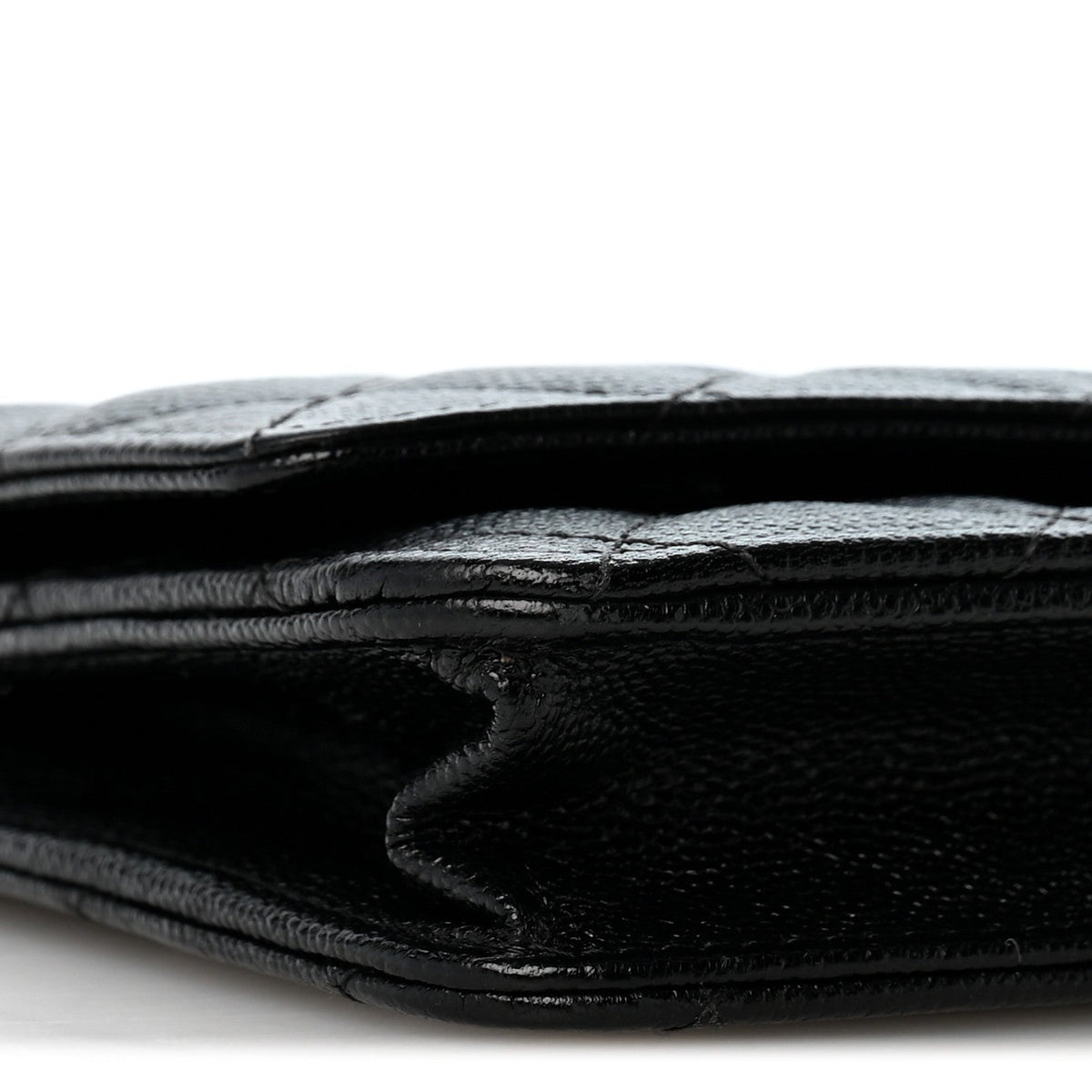 Quilted Caviar Wallet Bag