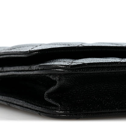 Quilted Caviar Wallet Bag