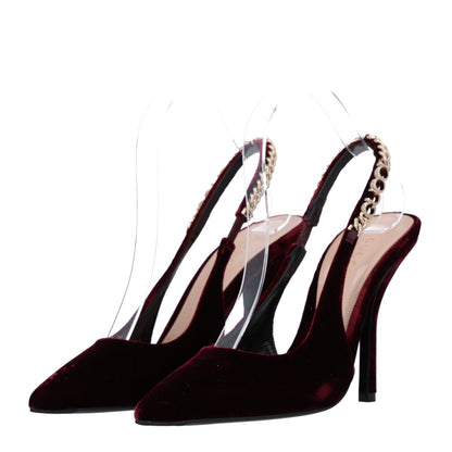 Gucci Velvet Crystal Nappa Women's Charlotte Slingback Pumps 36.5 New Vineyard
