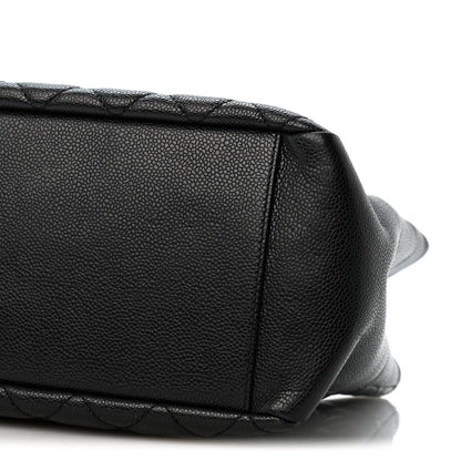Quilted Caviar Tote Bag