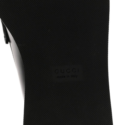 Gucci Calfskin Women's Kama Horsebit Wedge Platform Loafers 38.5 Black