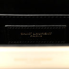 Saint Laurent Box Calfskin Monogram Medium Solferino Satchel Crema Soft